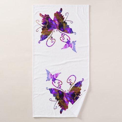 Fantasy Butterflies Bath Towel