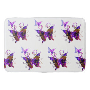Fantasy Butterflies Bathroom Mat