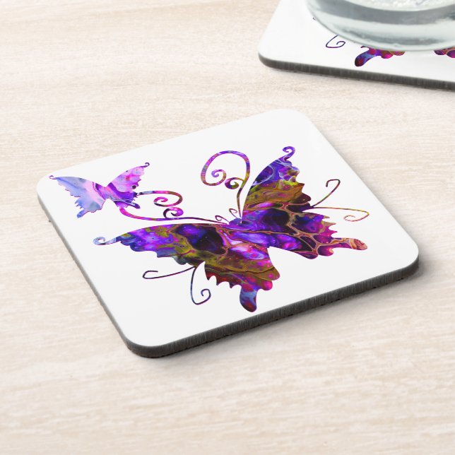 Fantasy Butterflies Beverage Coaster (Left Side)