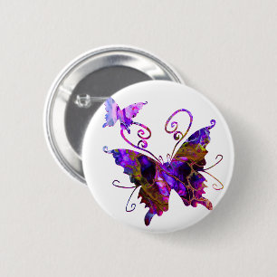 Fantasy Butterflies Button