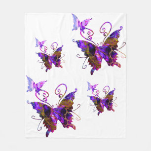 Fantasy Butterflies Fleece Blanket