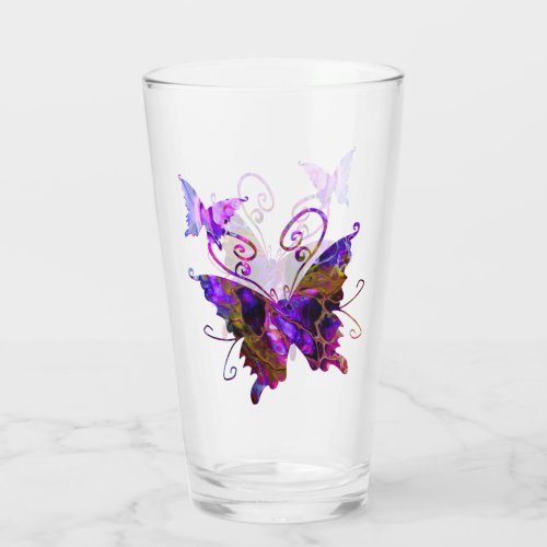 Fantasy Butterflies Glass