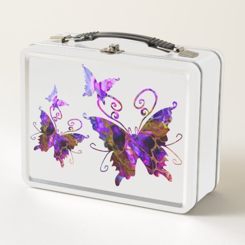 Fantasy Butterflies Metal Lunch Box