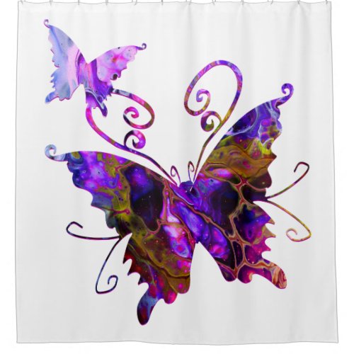 Fantasy Butterflies Shower Curtain