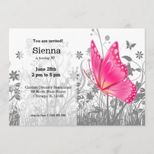 Fantasy Butterfly * choose background color Invitation