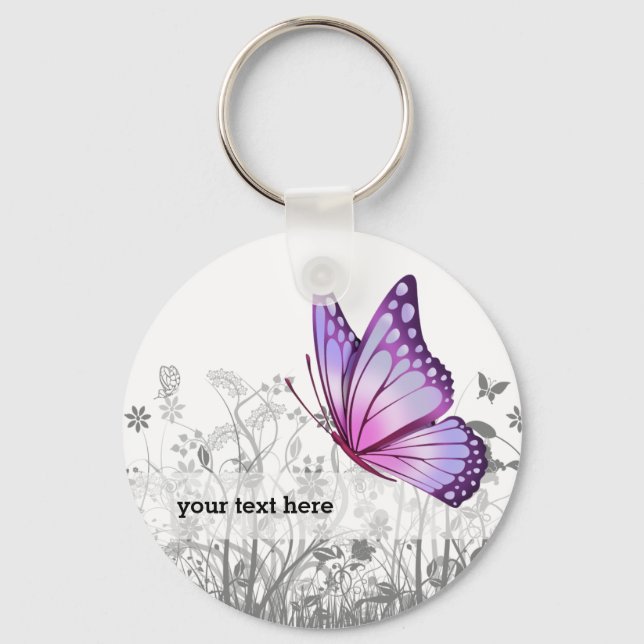 Fantasy butterfly * choose background color keychain (Front)