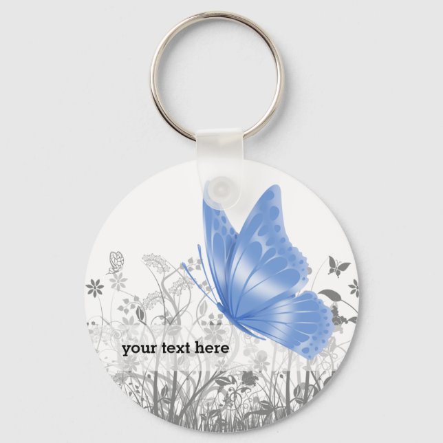 Fantasy butterfly * choose background color keychain (Front)