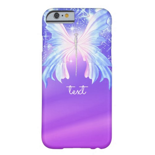 Fantasy Butterfly Pink  Purple Sparkle Barely There iPhone 6 Case