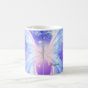 Fantasy Butterfly Pink & Purple Sparkle Coffee Mug