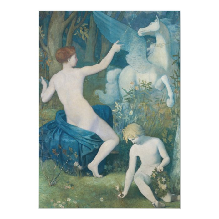 Fantasy by Pierre Puvis de Chavannes Personalized Invite