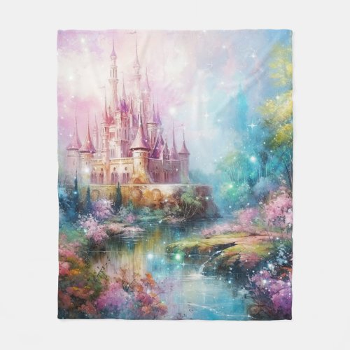 Fantasy Castle and Scenery Fleece Blanket