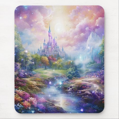Fantasy Castle and Scenery Mouse Pad