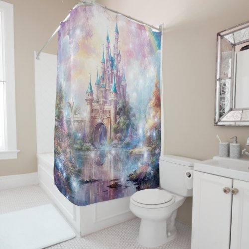 Fantasy Castle and Scenery Shower Curtain