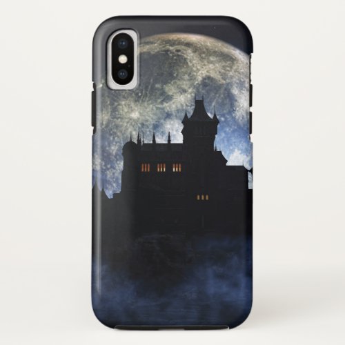 Fantasy castle during night iPhone XS case