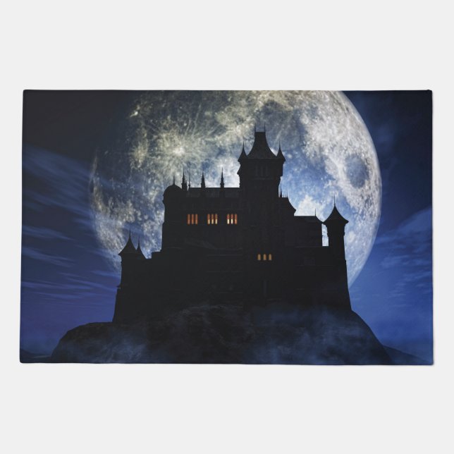 Fantasy castle during night doormat (Front)