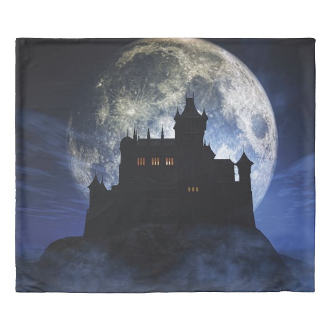Fantasy castle during night duvet cover (Front)