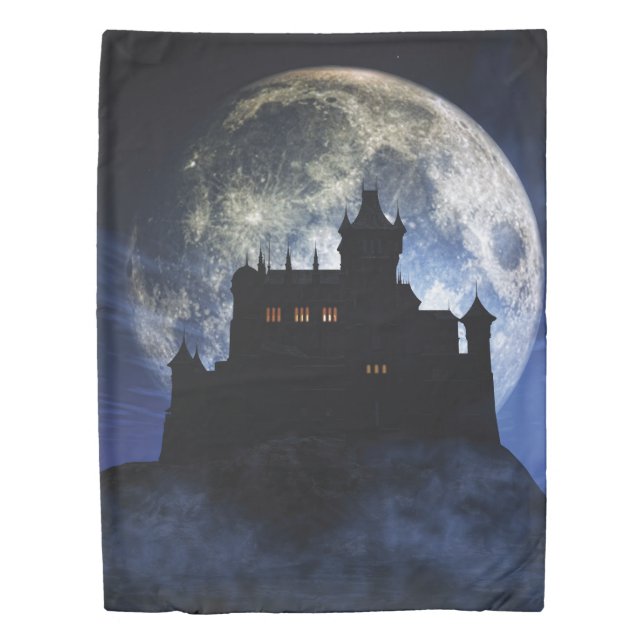 Fantasy castle during night duvet cover (Front)