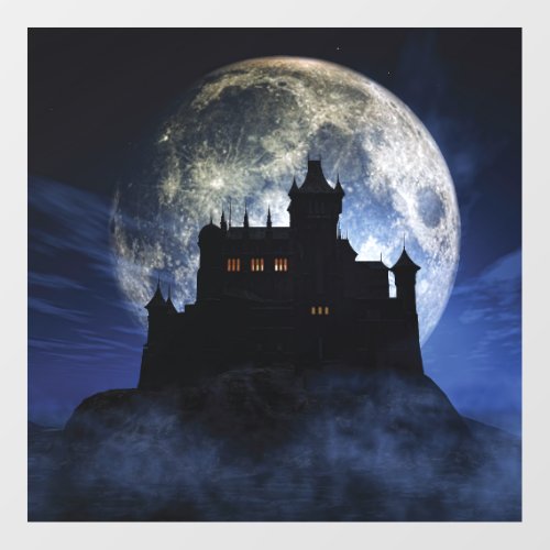 Fantasy castle during night floor decals
