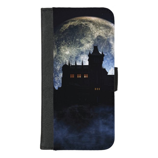 Fantasy castle during night iPhone wallet case (Front)
