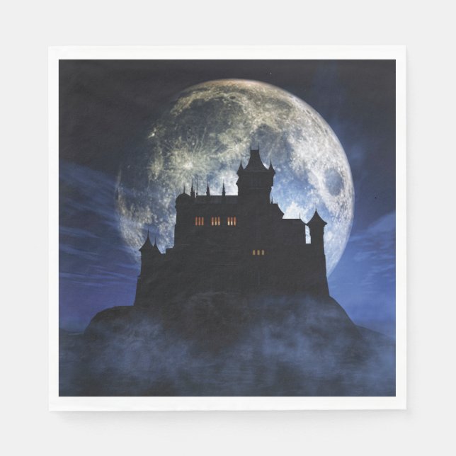 Fantasy castle during night napkins (Front)