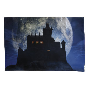 Fantasy castle during night pillow case