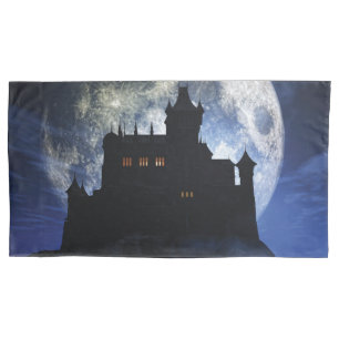 Fantasy castle during night pillow case