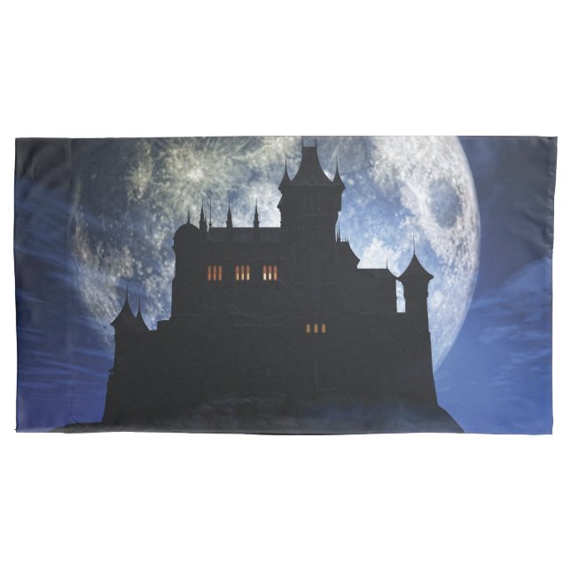 Fantasy castle during night pillow case (Front)