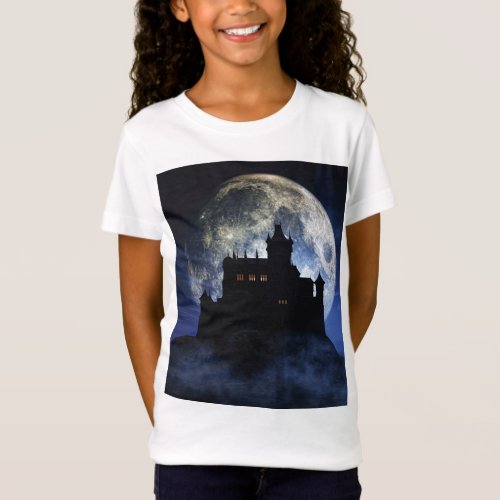 Fantasy castle during night T_Shirt