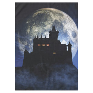 Fantasy castle during night tablecloth