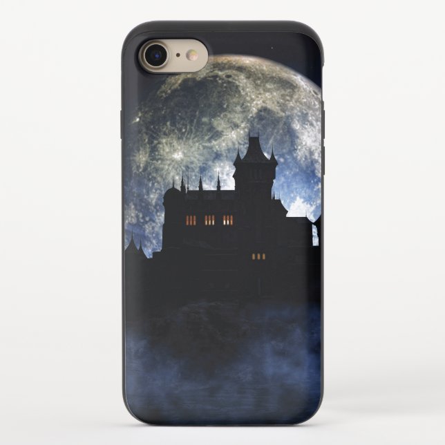 Fantasy castle during night uncommon iPhone case (Back)