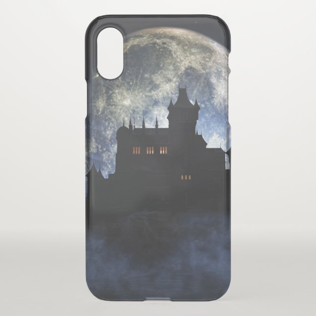Fantasy castle during night uncommon iPhone case (Back)