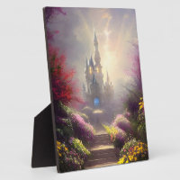 Fantasy Castle Gardens Tabletop Plaque
