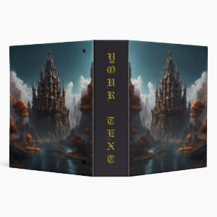 Fantasy Castle in a Fjord 3 Ring Binder