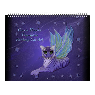 Fantasy Cat Art Calendar. Fairy Cats Calendar