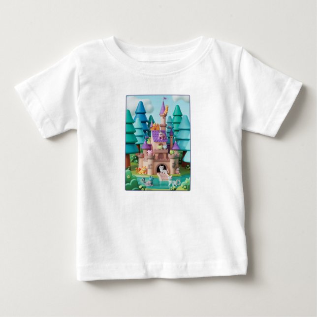 Fantasy Cat Castle  Baby T-Shirt (Front)