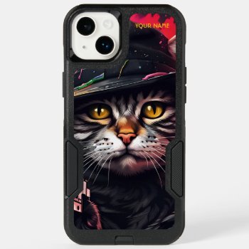 Fantasy Cat Gangster Gun Otterbox Iphone 14 Plus Case by HumusInPita at Zazzle
