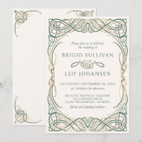 Fantasy Celtic Medieval Wedding Invitation
