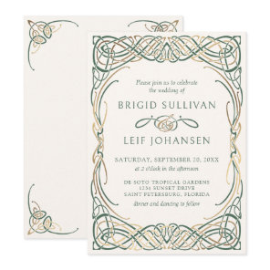 Fantasy Celtic Medieval Wedding Invitation