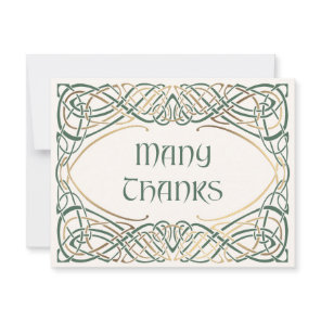 Fantasy Celtic Medieval Wedding Thank You Card
