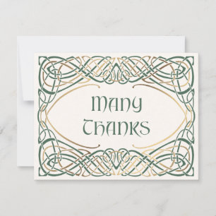 Fantasy Celtic Medieval Wedding Thank You Card