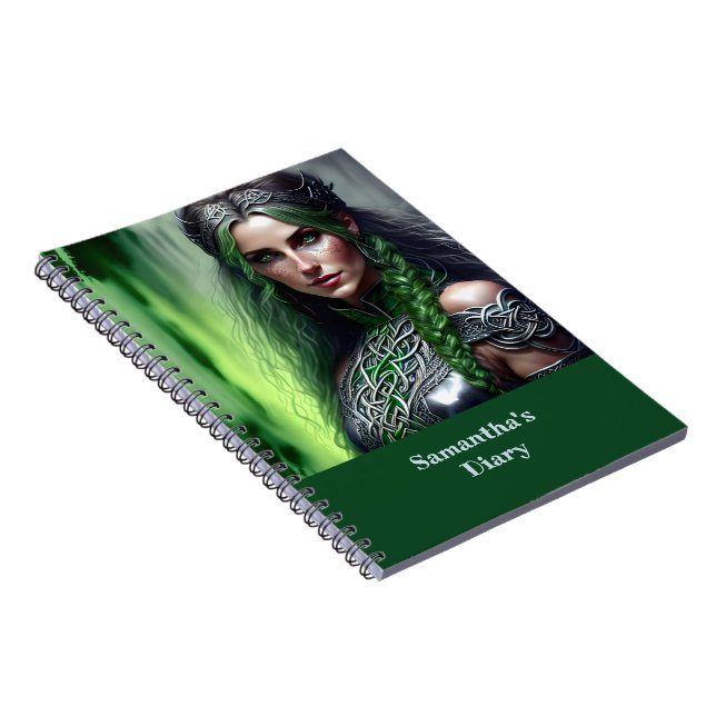 Fantasy Celtic Warrior Princess Notebook (Right Side)