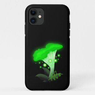 Fantasy Chanterelle Glowing Green Mushroom iPhone 11 Case
