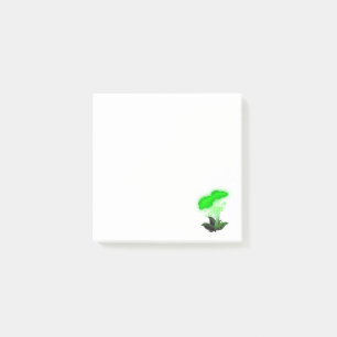 Fantasy Chanterelle Glowing Green Mushroom Post-it Notes