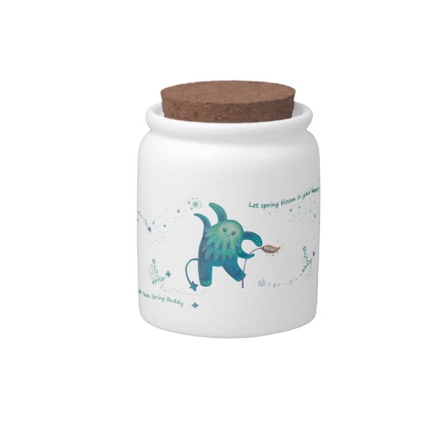 fantasy character "Let spring bloom in your heart. Candy Jar (Front)