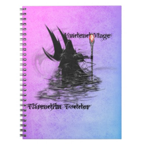 Fantasy character undead mage notebook
