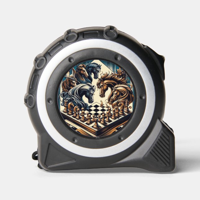 Fantasy Chess Knights Tape Measure (Front)