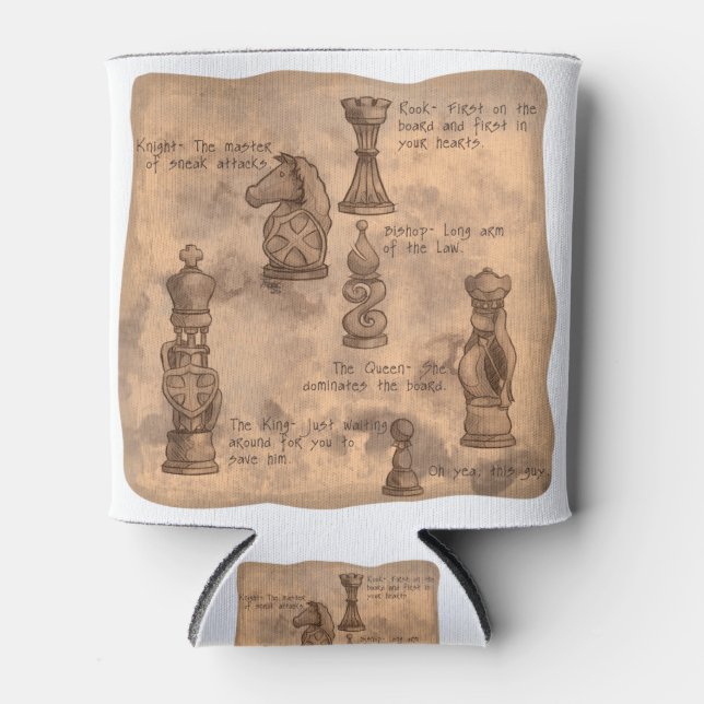 Fantasy Chessmen Can Cooler (Front)