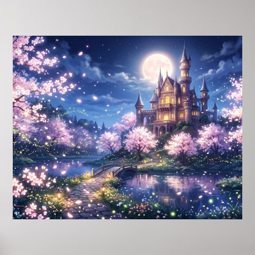 Fantasy City and Castle Poster