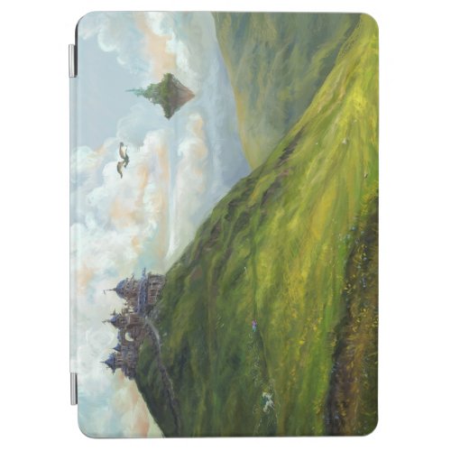 Fantasy city in mountain landscape fineart iPad air cover
