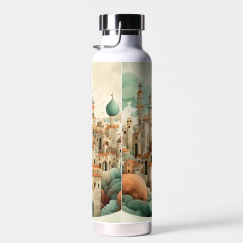 Fantasy CIty in the Sky water bottle